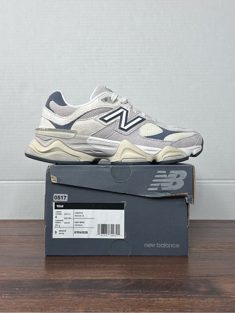 New Balance 9060 Moonrock Linen Dark Arctic Grey M6/W7.5 U9060EEB